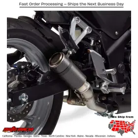 41102-2405 Hotbodies Mgp Stinger Slip-on Matte Carbon Honda Cbr250r 2011-2013