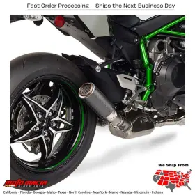51502-2405 Hotbodies Mgp Stinger Slip-on Matte Carbon Kawasaki Ninja H2-r 2015-2019