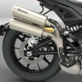 Indian By Akrapovic 2883519 Oem High Mount Slip-on Exhaust With Hanger 19-24 Ftr 1200