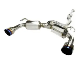 Hs09mexgd1st Invidia Fits 2009 Mitsubishi Evo X Dual N1 Titanium Tip Cat-back Exhaust