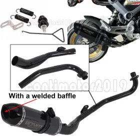 Istunt 647267951814 Low Mount Exhaust Full System Muffler For Honda Grom 125 2021-2025 Welded Baffle