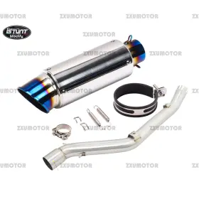 Istunt Drz4md153 Exhaust Tube Link Pipe Blue Slip On Muffler For Suzuki Drz400sm S 00-25 Drz400