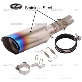Istunt Md450mtss196 Stainless Steel Exhaust Link Pipe Slip For Cf-moto 450mt 2024 Blue End Muffler