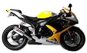 19-4020-423-02 Jardine Exhaust Slip-on Titanium 2008-09 Suzuki Gsxr600 Gsxr750 #