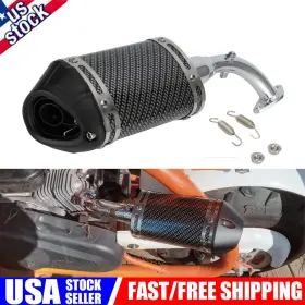 Jfg Racing 17110041 Ct200u Carbon Fiber Exhaust Pipe Mini Bike Motorcycle