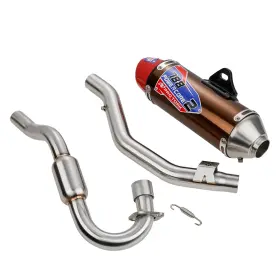 Jfgracing M17122801-d Dirt Bike Slip On Exhaust Motorcycle Muffler Pipe Full Kit For Hawk 250-red