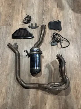 005-1730119v-b Kawasaki Original Oe 07 08 Ninja Zx-6r Zx6r Two Brothers Muffler Exhaust Full System Kit K&n