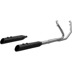 200103-sr Khrome Werks 2 Icon-sr Black Exhaust System Without End Caps M8 Touring
