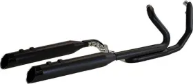 Khrome Werks 200445 Dominator 2-into-2 3-step Exhaust With Edge Tips Black