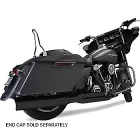 200775 Khrome Werks Black 2-into-1 Outlaw Exhaust System For 17-23 Touring