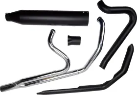 200785-sr Khrome Werks 2-1 Outlaw Sr Black Exhaust System Fits 2009-2016 Harley Touring