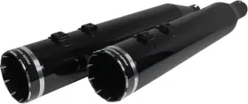 202640 Khrome Werks 4.5 Inch Hp Plus Obsidian Slip On Mufflers For 2017-2025 Harley Touring