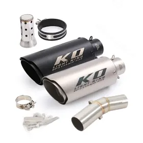 Hpmppi015-f Ko Lightning Ko106 For Kawasaki Ninja 650r Ex650 Er6n 2006-2011 Exhaust Slip Mufflers Mid Link Pipe