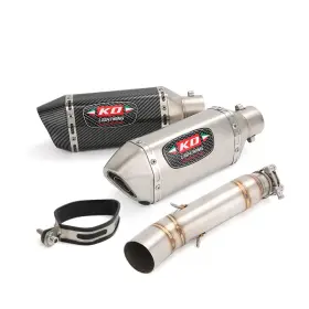 Hpmppi023-a Ko Lightning Ko002 For Honda Cbr300r 2013-2019 Cb300f 2015-2018 Exhaust Middle Pipe Black Mufflers
