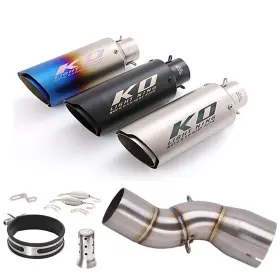 Hpmppi047-q Ko Lightning Ko106 For Honda Cbr1000rr 2017-2025 Exhaust Connecting Mid Pipe Black Mufflers System