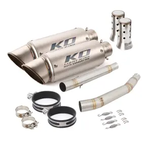 Hpmppi064-c Ko Lightning Ko077 For Suzuki Hayabusa Gsx1300r 2008-2020 Exhaust System Middle Pipe Dual Mufflers