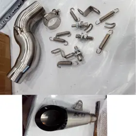 Hpmppi150-a Ko Lightning Ko064-d For Honda Ctx700 Motorcycle Exhaust Middle Link Pipe Slip On Muffler Silencers