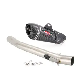 Hpmppi175-c Ko Lightning Ko128-139 Slip For Suzuki Gsf600 Bandit 600 1250 1995-2006 Exhaust Mid Pipe Black Mufflers