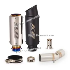 Hpmppi198-d Ko Lightning Ko077 For Kawasaki Ninja Zx10r 2011-2024 Exhaust Mid Link Pipe Black Muffler Db Killer