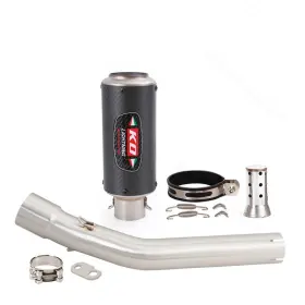 Hpmppi205-b Ko Lightning Ko077 For Yamaha Tenere 700 2019-25 Rally Edition Exhaust Mufflers Mid Pipe Carbon