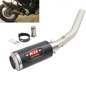 Hpmppi205-b Ko Lightning Wu077 For Yamaha Tenere 700 Xtz07 2019-2025 Exhaust Middle Pipe Mufflers Carbon Fiber