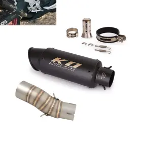 Hpmppi228-a Ko Lightning Ko067-k Slip-on For Cf-moto 450nk 450sr 450ss 2022-2025 Exhaust Mid Pipe Black Mufflers