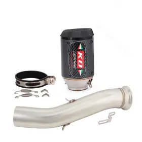Hpmppi241-b Ko Lightning Ko038 For Cf-moto Nk800 800nk 2023-2025 Exhaust Mid Pipe Short Mufflers Carbon Fiber