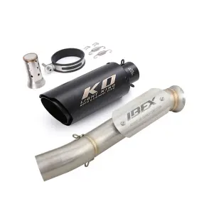 Hpmppi276-a Ko Lightning Ko106-c For Cf-moto Ibex 800 2022-2025 Exhaust Slip Middle Pipe Black Mufflers Silencer