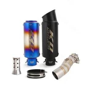 Hpmppi287-a Ko Lightning Ko077 Slip Black Mufflers Db Killer For Cf-moto 450mt 2024-2025 Exhaust Mid Link Pipe