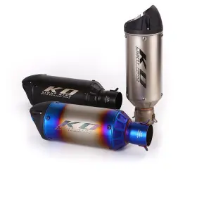 Tp123 Ko Lightning 51mm Muffler Tips Motorcycle Stainless Steel Exhaust Pipe No Db Killer Silencers