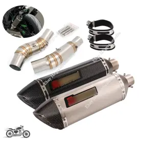 Kobmoemp Pi003-a For Kawasaki Z1000 2010-2025 Z1000sx 2010-2019 Mid Exhaust Link Pipe Muffler Tip
