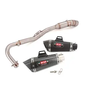 Kobmoemp Pi107-b For Kawasaki Z125 Pro Until 2023 Exhaust System Mid Link Pipe Muffler Tips