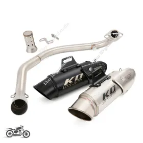 Kobmoemp T-pi156-a Slip On For Cf-moto St125 Motorcycle Exhaust System Header Link Pipe Muffler Tip