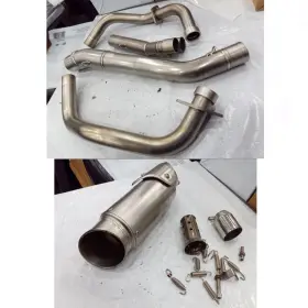 5050whgwt Kolightning Full Exhaust Header Pipe Muffler Tips For Yamaha Yzf R3 R25 Mt03 Mt25 2016-2025