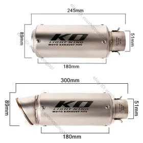 560hfhbc Kolightning For Ducati Scrambler Monster 797 2017-2020 Slip On Muffler Exhaust Mid Link Pipe #3