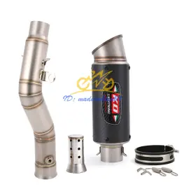 Bdhs27858 Kolightning For Yamaha Yzf R1 Mt-10 2009-2014 Slip On Exhaust Mid Link Pipe Carbon Mufflers