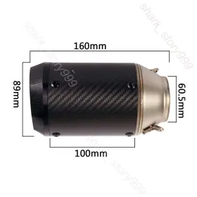 C129e149s1 Kolightning For Yamaha Yzf R6 2006-24 Slip On System Exhaust Tips Mid Pipe Carbon Muffler #2