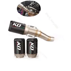 C129e149s1 Kolightning For Yamaha Yzf R6 2006-24 Slip On System Exhaust Tips Mid Pipe Carbon Muffler