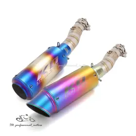C287a89s1 Kolightning For Cf-moto 450mt Ibex 450 2024-2025 Slip On Muffler Exhaust Mid Pipe Blue Tips