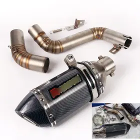 C39a02s1ew Kolightning Exhaust Muffler Tips Mid Link Pipe System Modified For Duke 390 200 2012-2016