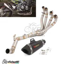 Kolightning Eiwf23674 For Kawasaki Z900 2017-2025 Whole System Exhaust Tips Front Header Pipe Muffler