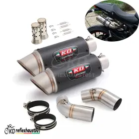 Ewgt84369 Kolightning For Ducati Monster 696 695 795 796 1100 Exhaust System Mid Pipe Slip On Mufflers