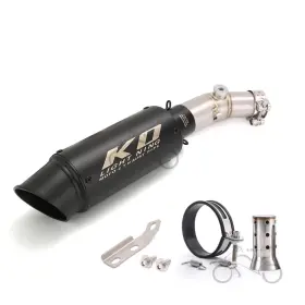 F1589y2 Kolightning For Kawasaki Ninja 650 Ex650 2006-2011 Er-6n Slip On Muffler Exhaust Tips Black