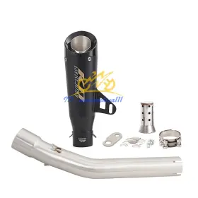 Gewr74835 Kolightning For Yamaha Tenere 700 2019-2025 Black Muffler Tips Mid Link Pipe Exhaust System