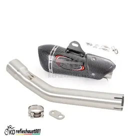 Hjsa43286 Kolightning For Yamaha Tenere 700 2019-2025 Slip On Exhaust Tips Mid Link Tube Muffler Pipe