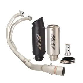Hpmppi007-d-x Kolightning Ko077 For Yamaha Yzf R3 R25 Mt03 Mt25 Slip Exhaust Front Pipe Black Mufflers Silencers