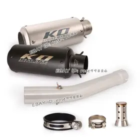 Kolightning Hpmppi029-s Ko077 For Yamaha Yzf R6 1998-2005 Exhaust System Middle Link Pipe 51 Mm Mufflers Tips