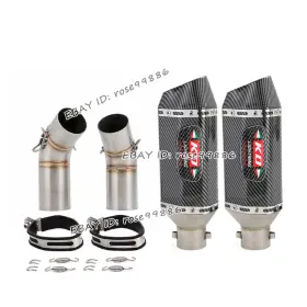 Hpmppi038-d Kolightning Ko002 Slip For Ducati Monster 696 796 795 1100 Exhaust Tube Mufflers Link Pipe System