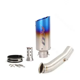 Hpmppi039-d Kolightning Ko106 Exhaust Connect Tube Mid Pipe Black Mufflers Modified For Duke 125 250 390 Rc390