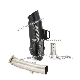 Hpmppi039-d Kolightning Ko132 Motorcycle Exhaust Mid Pipe Black Mufflers Modified For Duke 125 250 390 Rc390